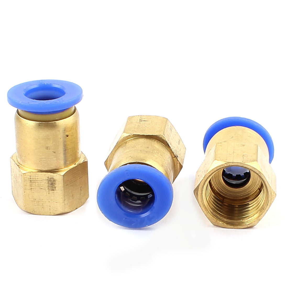 Harfington 3 Pcs 1/4 BSP Thread to 8mm Push in Pneumatic Air Quick Connect Tube Fitting Coupler