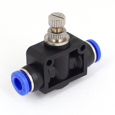 Harfington Push in to Connect Inline Air Fitting Pneumatic Speed Flow Control Tube 6mm OD