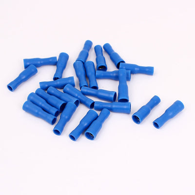Harfington 16-14 AWG Cable Wire Connector Female Spade Crimp Terminals Blue 25Pcs