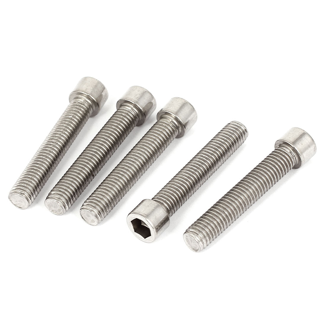 Harfington M10×55mm 304 Stainless Steel Hex Socket Head Cap Screws Bolts DIN 912 5pcs