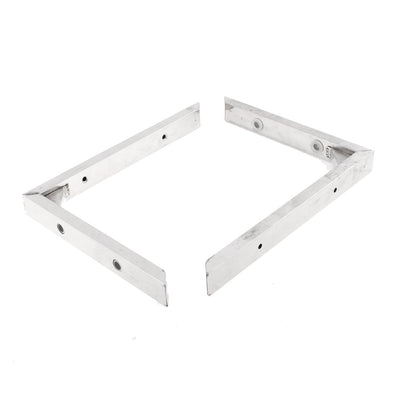 Harfington Stainless Steel Corner Brace Joint Right Angle Bracket Silver Tone 25cm x 20cm 2Pcs