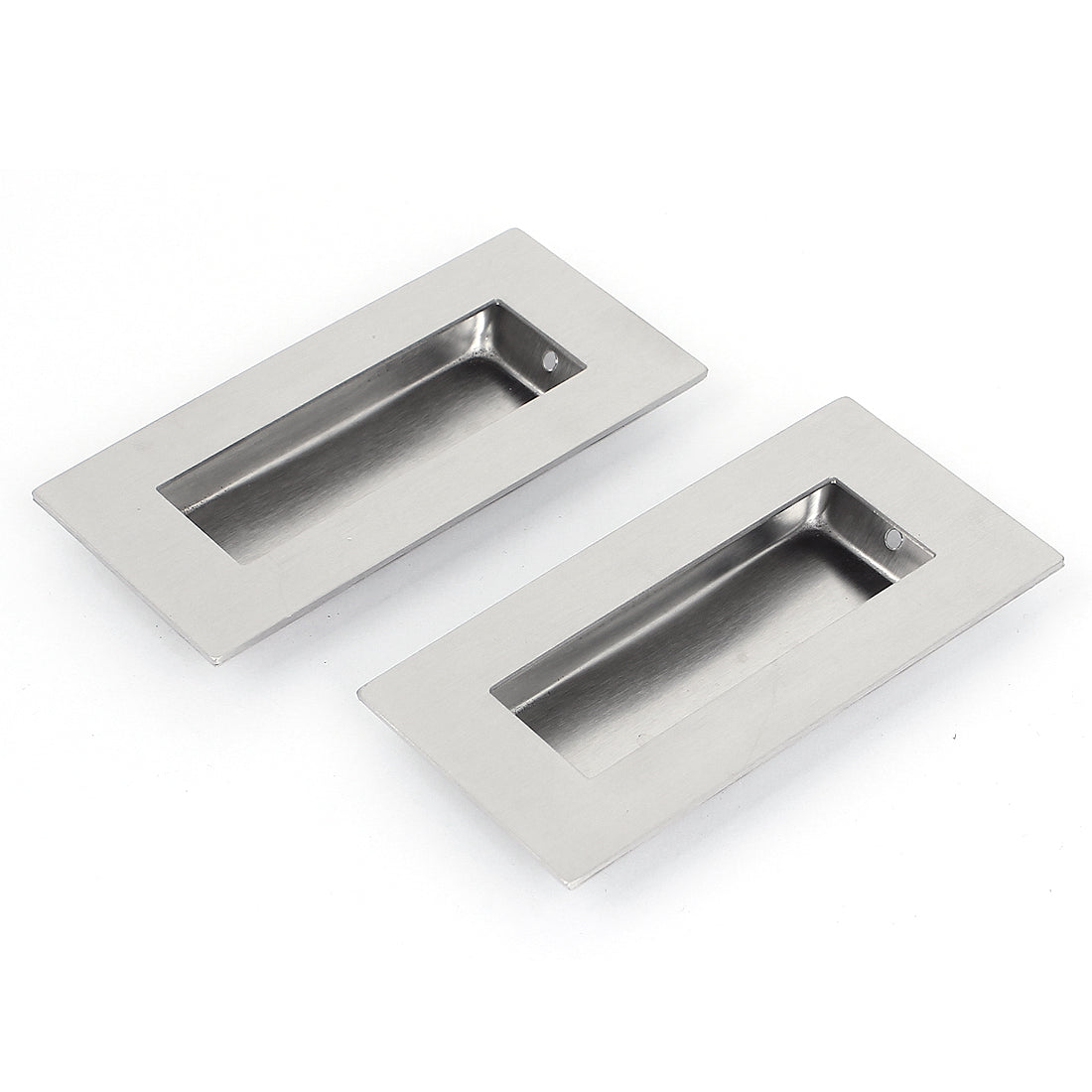 uxcell Uxcell 52mmx102mm 304 Stainless Steel Recessed Flush Pull Finger Insert Door Handle 2PCS