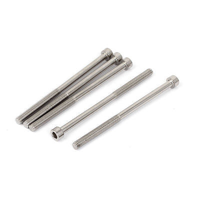 Harfington 5pcs 105mm Long M6x50mm Stainless Steel Socket Cap Screws Hex Head Bolts DIN912
