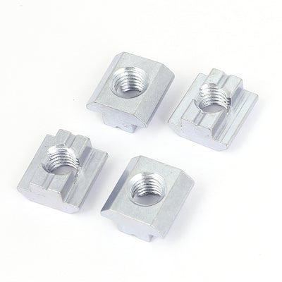 Harfington M10 45 Series Metal T-slot Nut Sliding Block Slot Nuts 4pcs