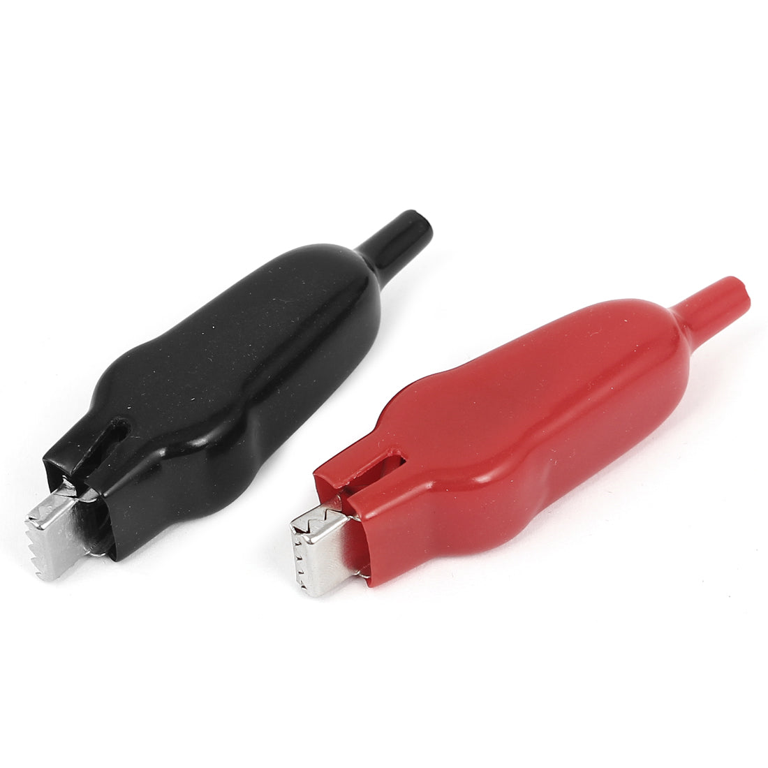 Harfington 70mm Length Insulated Electrical Alligator Clips Connector 2pcs for Test Work