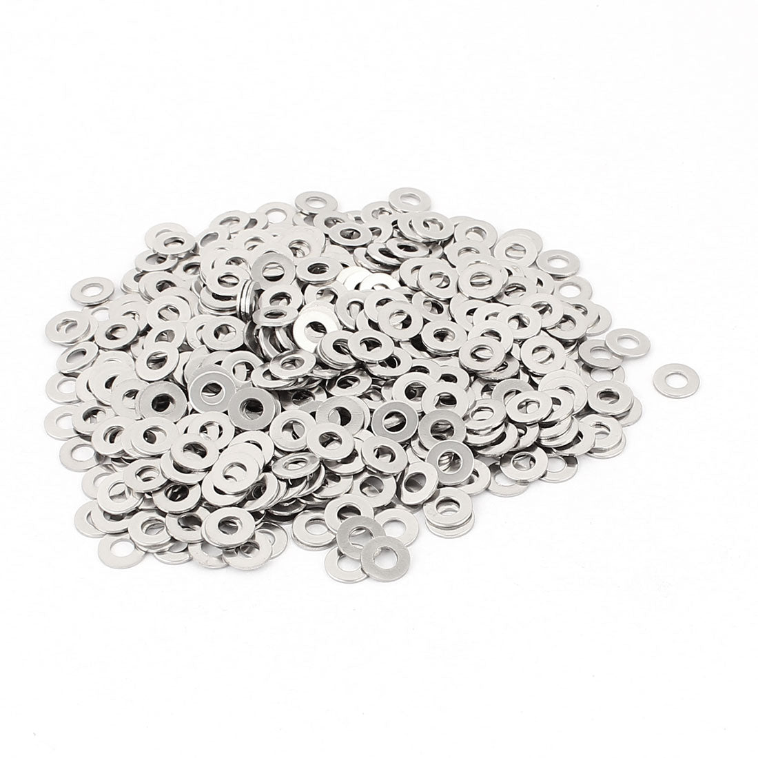 Harfington 500pcs 4mm Stainless Steel Flat Washers for M4 Threaded Screws Bolts