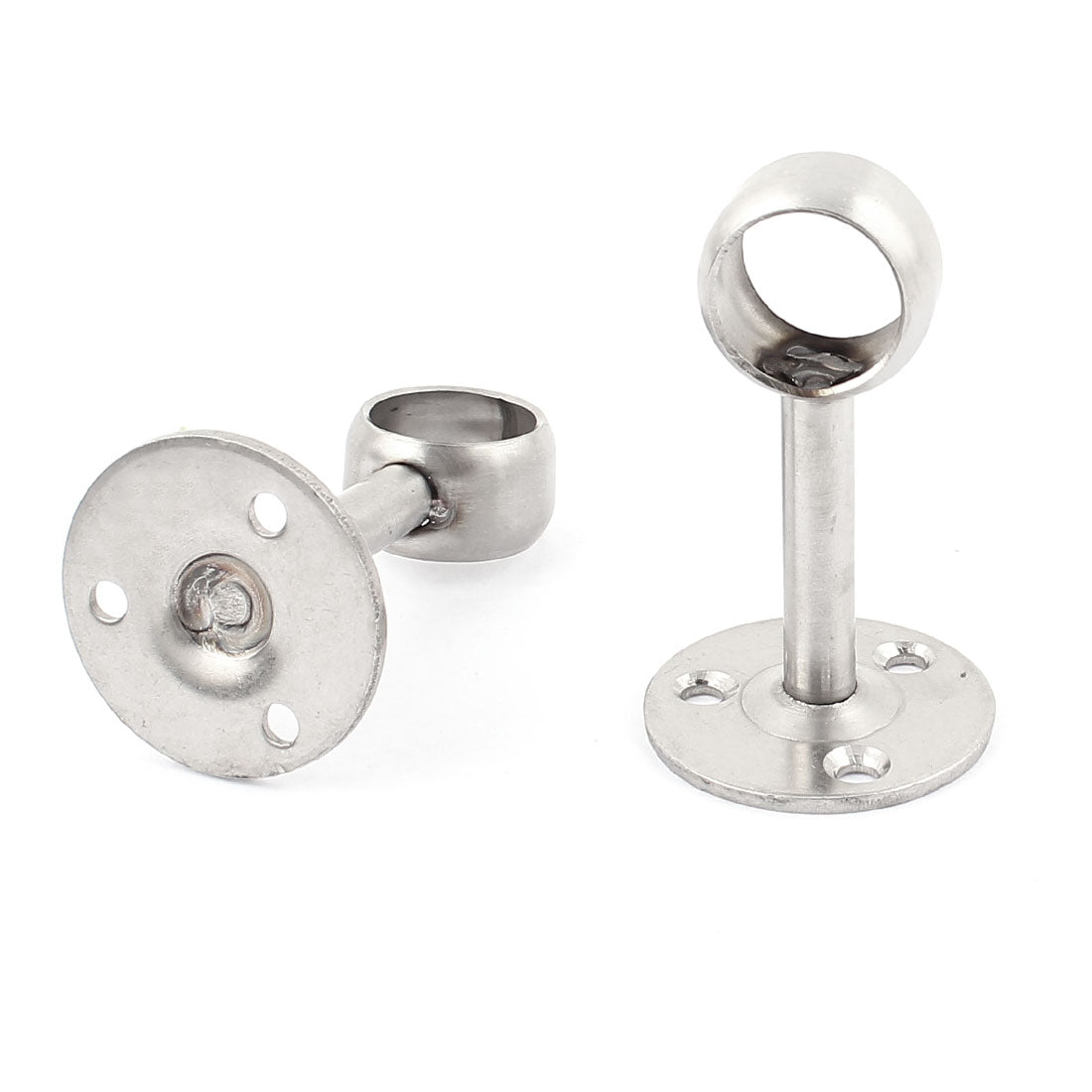 Harfington 2pcs Cabinet Wardrobe Clothes Towel Hanging Rod Rail Centre Support Bracket Socket for 20mm Dia Tube