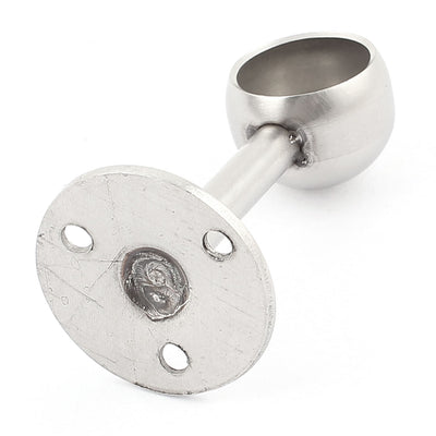 Harfington 2Pcs Cabinet Wardrobe Clothes Towel Hanging Rod Rail End Support Bracket Flange Socket for 22mm Dia Tube