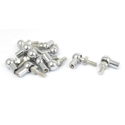 Harfington 6mm Male to Female Thread Metal L Shape Ball Joint Rod End Bearing 12pcs