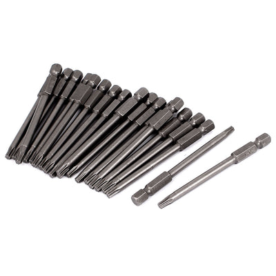 Harfington 1/4" Hex Shank T20 Magnetic Tip Torx Star Screwdriver Bits 75mm Long 20pcs
