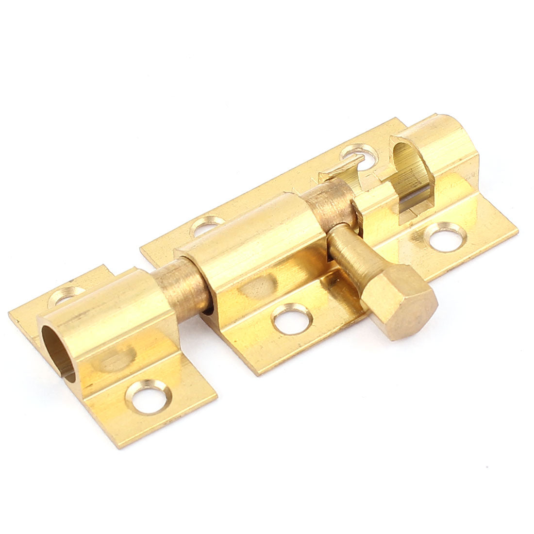 Harfington 38mm Long Brass Door Security Latch Sliding Lock Barrel Bolt Gold Tone