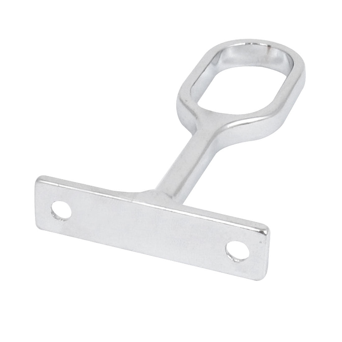 Harfington Clothes Closet Rod Flange Holder Support Bracket for 15mm Oval Pipe