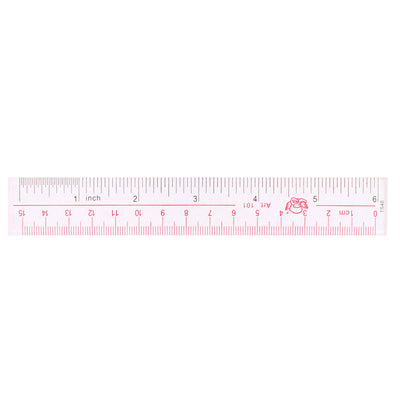 Harfington Plastic 15cm 6 Inch Range Straight Ruler Measuring Tool Clear