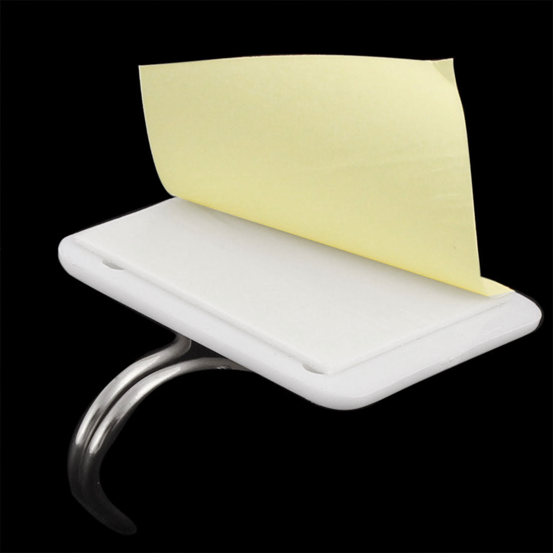 uxcell Uxcell Family Wall Door Self Adhesive Sticky Hook Clothes Hanger Holder 1.5Kg Load White 2pcs