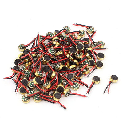 Harfington 100pcs Wired Electret Condenser MIC 4.5mm×1.5mm