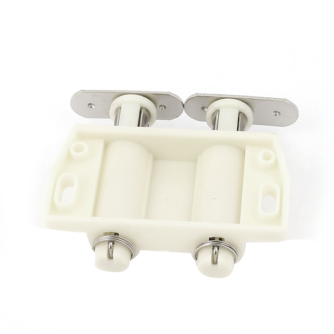 Harfington Cabinet Door Push Press Open Double Magnet Catch Latch Beige 2pcs