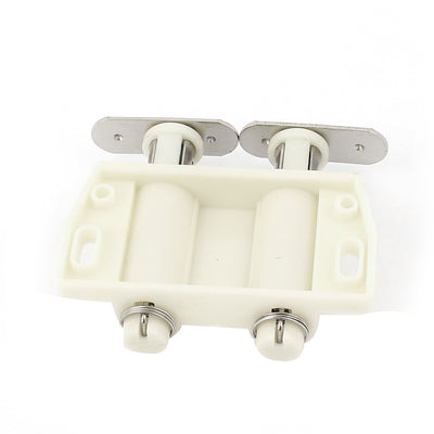 Harfington Cabinet Door Push Press Open Double Magnet Catch Latch Beige 2pcs