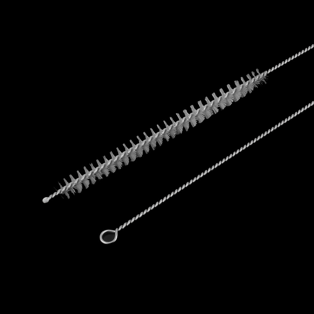 Harfington 25 Pcs 5mm Dia Nylon Bristle Test Tube Bottle Cleaning Brush Cleaner 16cm