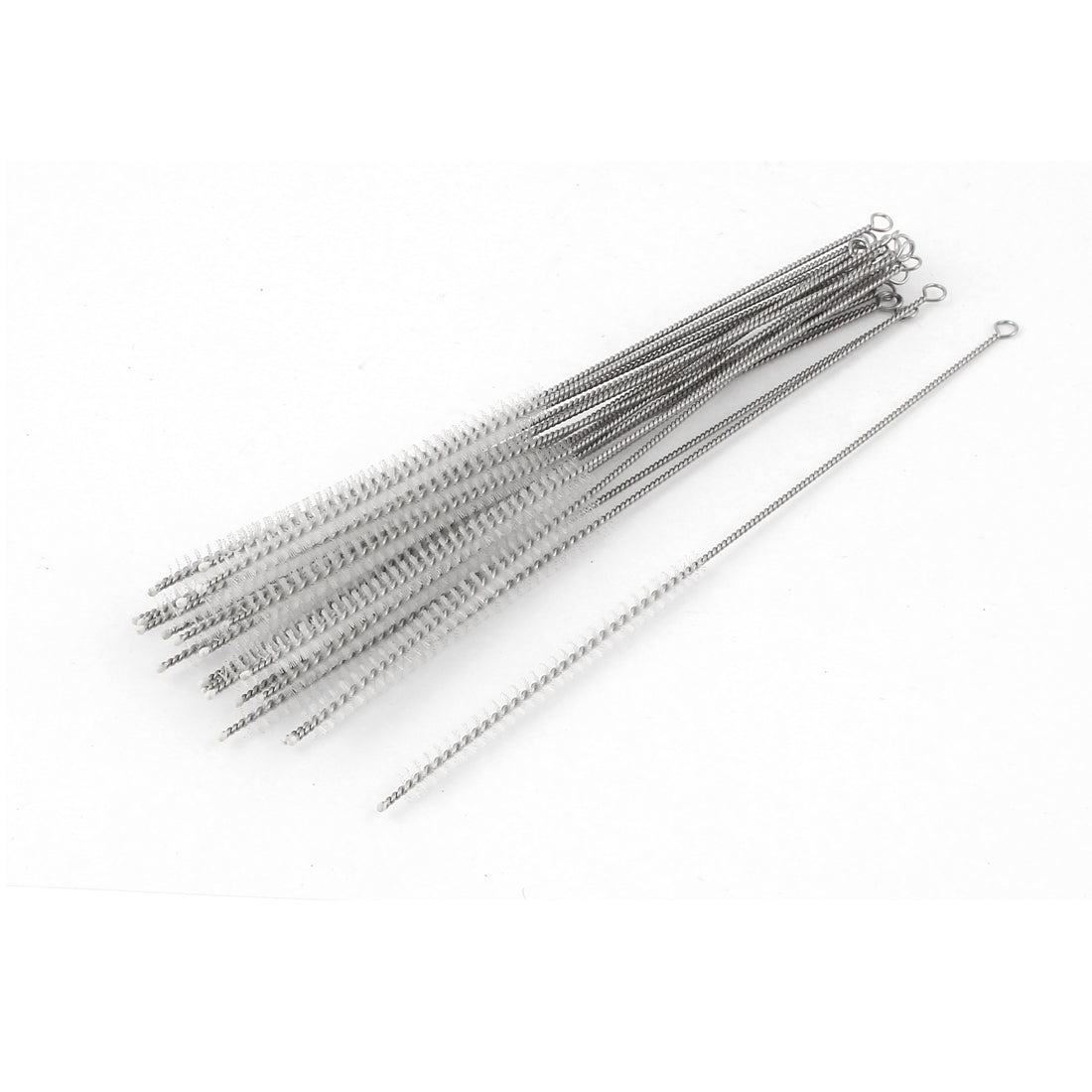 Harfington 25 Pcs 5mm Dia Nylon Bristle Test Tube Bottle Cleaning Brush Cleaner 16cm