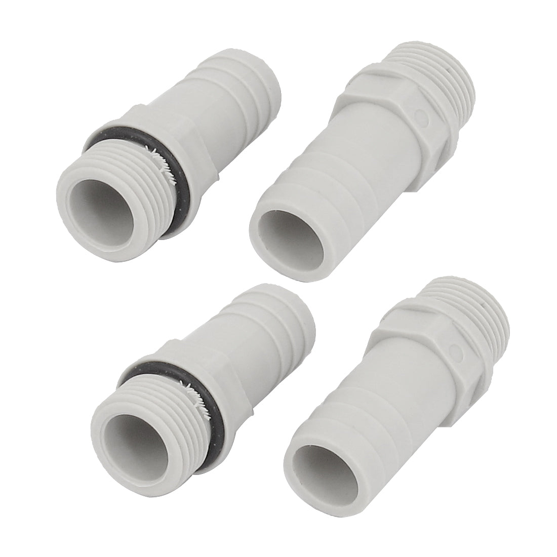 Harfington 3/8BSP Male Thread 14mm Inner Dia Air Plastic Hose Barb Coupler Connector 4pcs