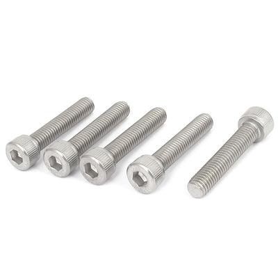 uxcell Uxcell M8x40mm Thread 304 Stainless Steel Hex Key Bolt Socket Head Cap Screws 5pcs