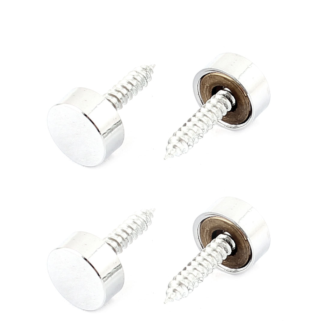 Harfington Decorative Fittings 11.5mm Diameter Screw Cap Mirror Nail 4Pcs