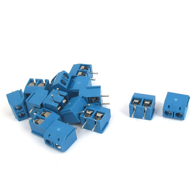 Harfington 2P 5mm Pitch PCB Mounting Screw Terminal Block Connector AC 300V 10A 14pcs