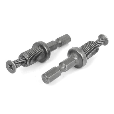 Harfington 2pcs 9mm Male Thread Hex Shaped Shank Adapter Connector for Electric Drill Chuck
