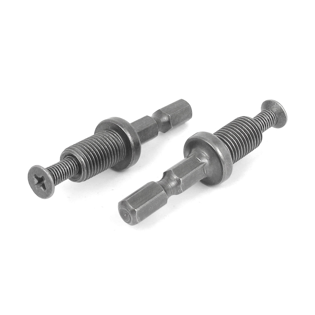 Harfington 2pcs 9mm Male Thread Hex Shaped Shank Adapter Connector for Electric Drill Chuck