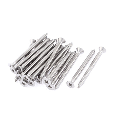 Harfington 4.2mmx50mm Phillips Flat Head Self Tapping Screws 20pcs