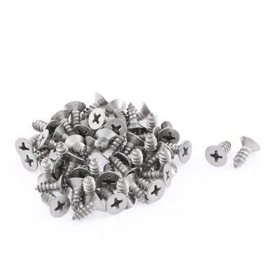 Harfington 4.8mmx13mm Phillips Flat Head Self Tapping Screws 50pcs