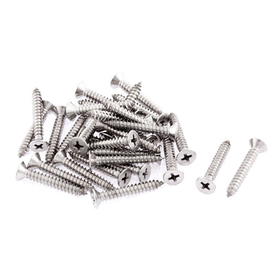 Harfington 4.8mmx32mm Phillips Flat Head Self Tapping Screws 30pcs