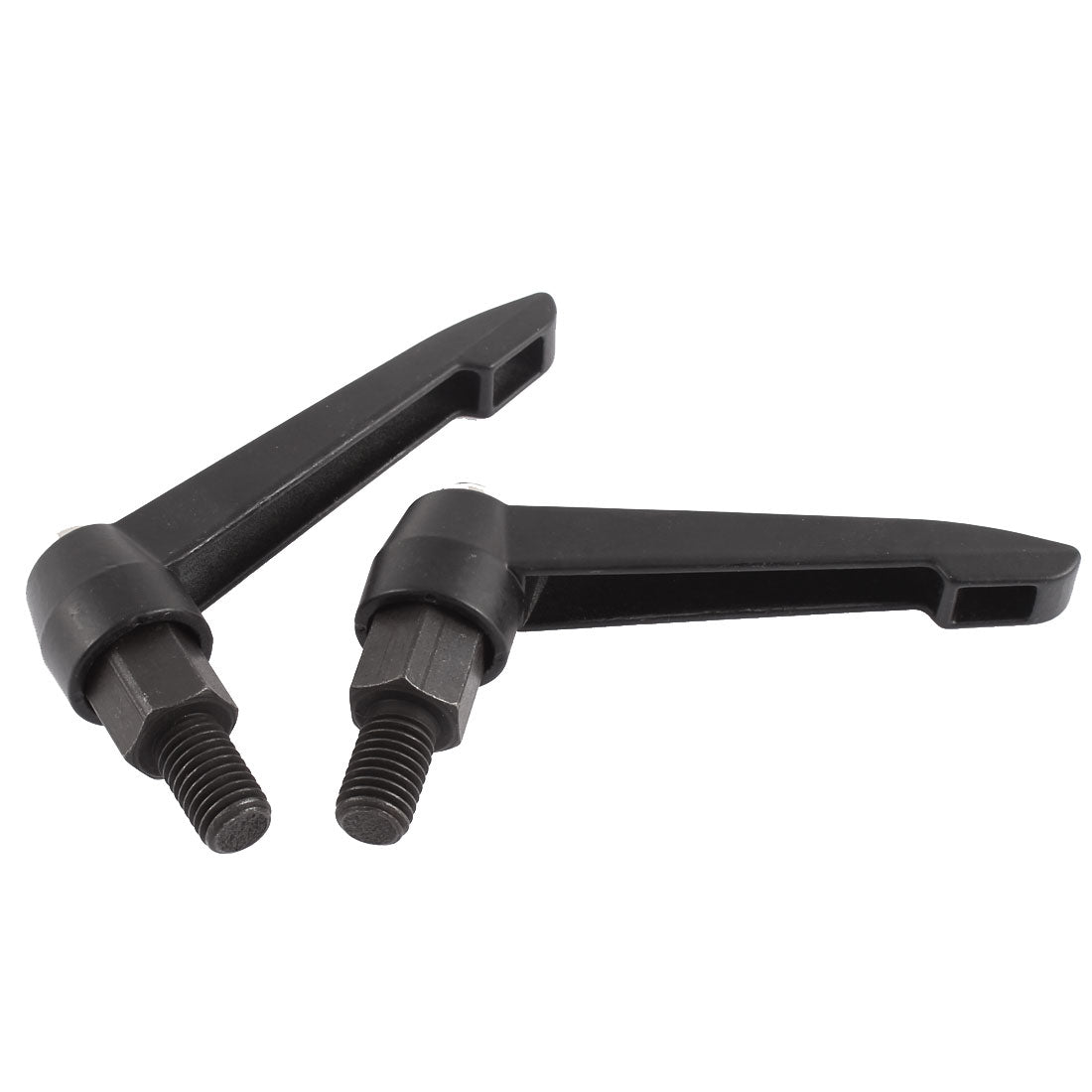 Harfington Machinery M12x40mm Male Thread Adjustable Clamping Handle Knob Black 2pcs