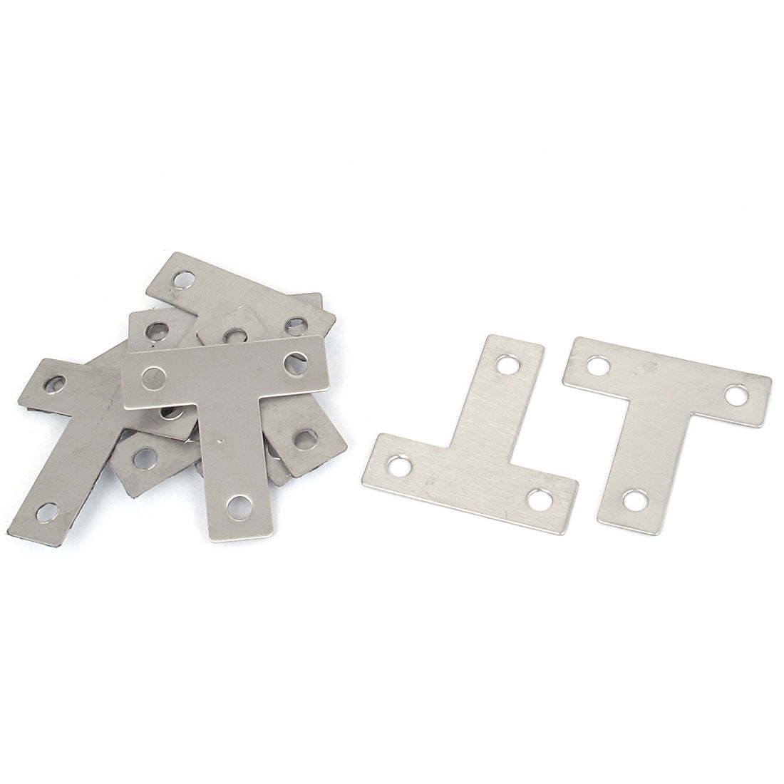 uxcell 40mmx40mm Flat T Shape Angle Plate Corner Brace Repair Bracket 10PCS
