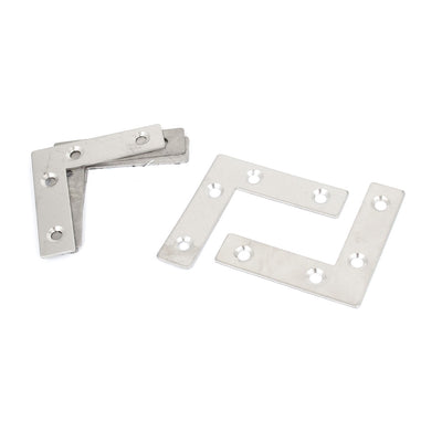 Harfington 60mmx60mm Flat L Shape Corner Brace Fixing Repair Plate Right Angle Bracket 5pcs