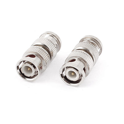 Harfington Uxcell 2 Pcs BNC Male to Male M/M RF Coax Coaxial Adapter Connector for CCTV Camera