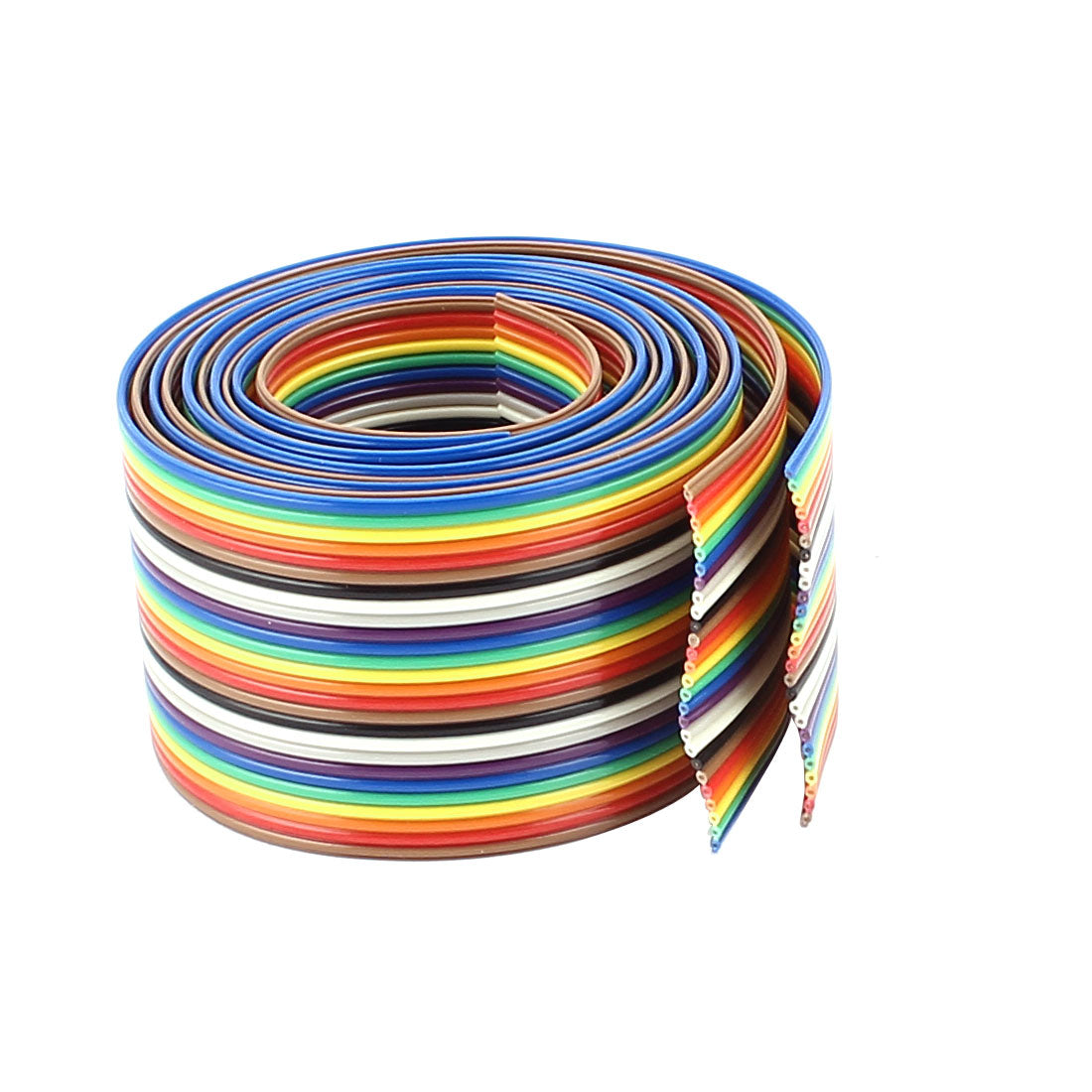 Harfington 2pcs 67cm 2.2ft Long 26Pin 1.27mm Pitch Conductor Rainbow Color Flat Ribbon Cable IDC Wire