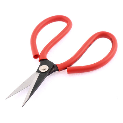 Harfington Home Red Rubber Coated Handle Metal Cutter Scissors 6.5 Inches Long