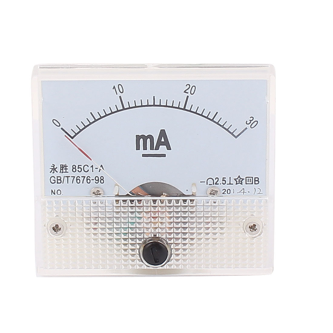 Harfington 85C1-A DC 0-30mA Rectangle Panel Meter Gauge Current Analogue Analog Ammeter without Pulse