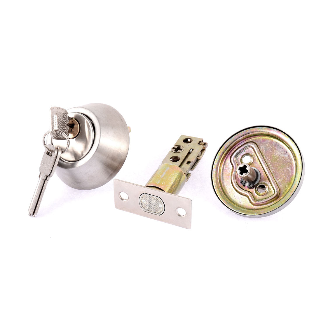 Harfington Cylinder Shape Single Deadbolt Security Door Keyed Locks knob Lockset