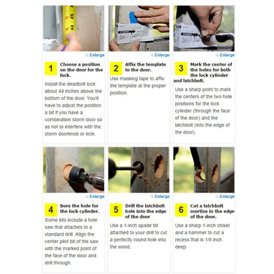 Harfington Cylinder Shape Single Deadbolt Security Door Keyed Locks knob Lockset