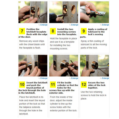 Harfington Cylinder Shape Single Deadbolt Security Door Keyed Locks knob Lockset