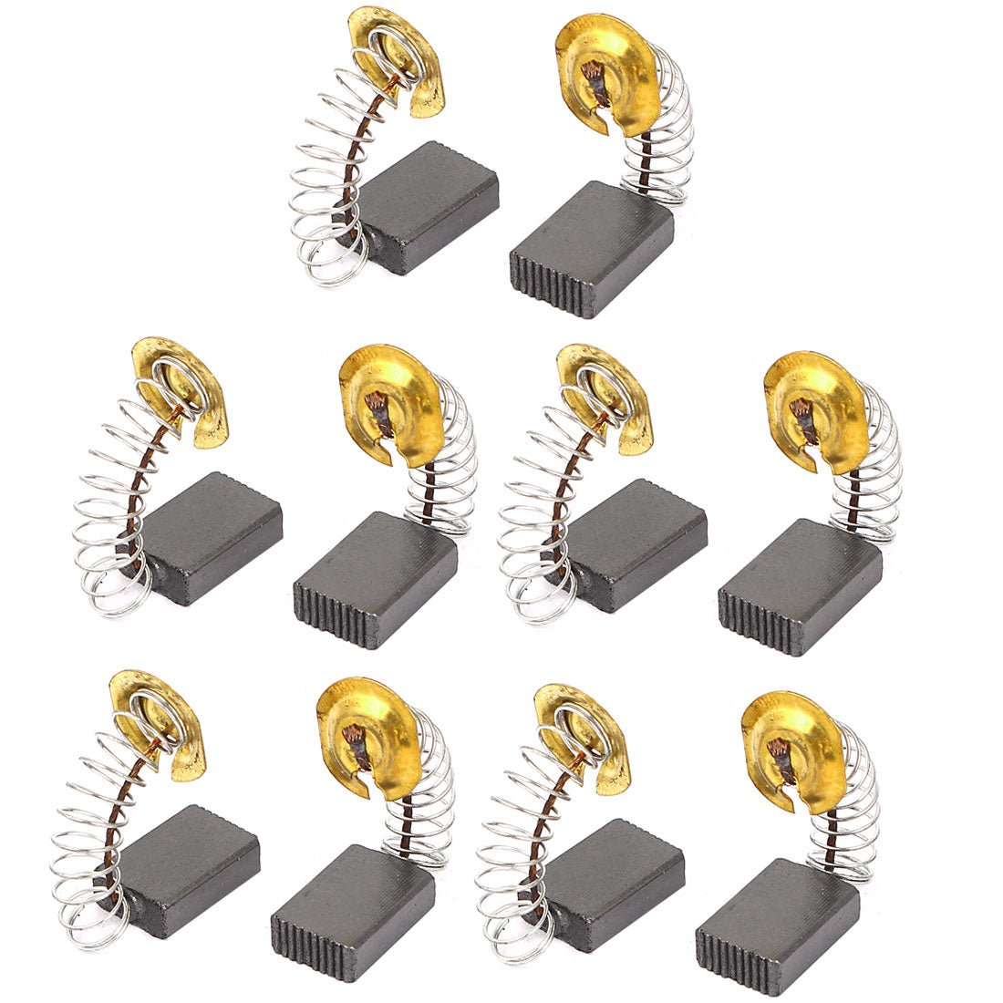 Harfington 10pcs 16mm x 11mm x 5mm Electric Hammer Drill Motor Carbon Brush w Spring for Power Tool
