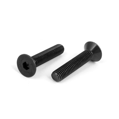 Harfington M8×40mm Metric Hex Socket Countersunk Flat Head Screw Bolts Black 10pcs