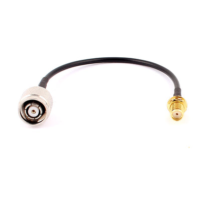 uxcell Uxcell SMA-KY Female to RP-TNC-J Female RG174 Coaxial Cable Pigtail 15cm