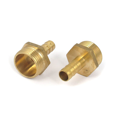 Harfington Brass 3/4BSP Male Thread to 10mm Hose Barb Straight Fitting Adapter Coupler 2PCS