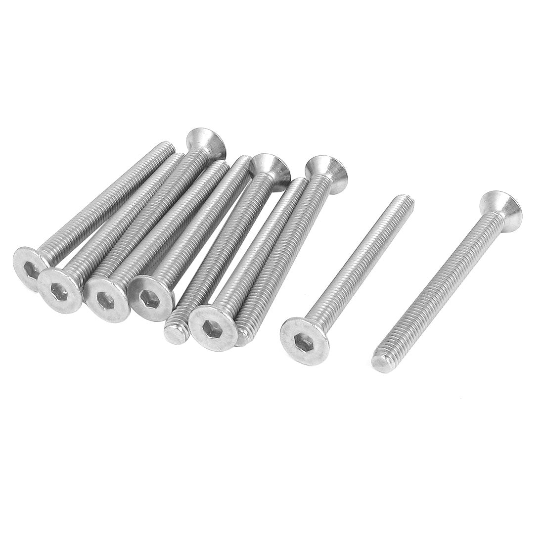Harfington M6 x 60mm Metric 304 Stainless Steel Hex Socket Countersunk Flat Head Screw Bolts 10PCS
