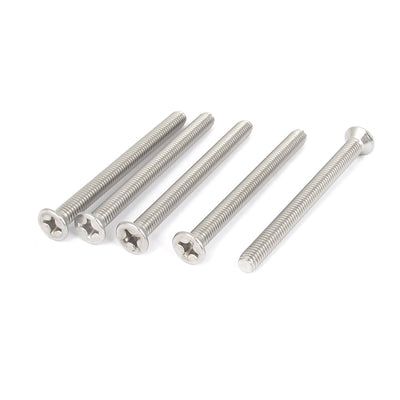 Harfington M6×70mm Metric Phillips Flat Head Countersunk Bolts Machine Screws 5pcs