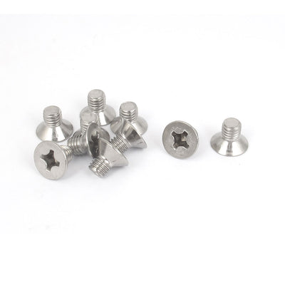 Harfington M8×12mm Metric Phillips Flat Head Countersunk Bolts Machine Screws 10pcs
