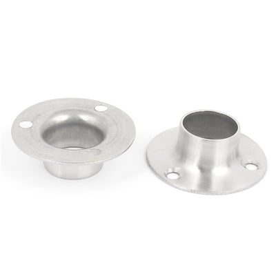 Harfington Closet Hanging Rail Rod End Flange Support Bracket Socket 2pcs for 19mm Dia Pipe